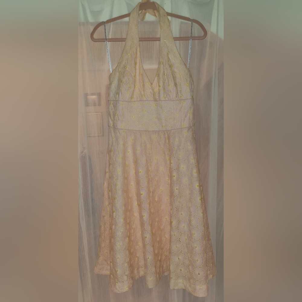 Lilly Pulitzer Pink & Yellow Halter Dress - 10